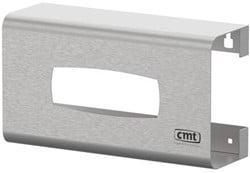 CMT Swoosh Wandhouder Uno RVS T.b.v.handschoendispensers 8x13.4x24cm. Ovale opening