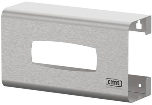 CMT Swoosh Wandhouder Uno RVS T.b.v.handschoendispensers 8x13.4x24cm. Ovale opening