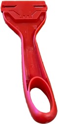 Glasreiniger houder incl. mes kunststof greep, rood