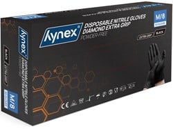Hynex Diamond ExtraGrip nitril handschoenen zwart