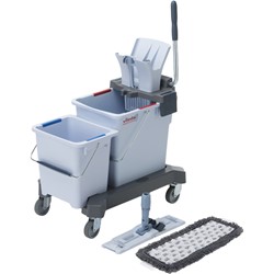Vileda US Pro Double Startkit Emmer 25L,emmer 8L,pers,frame chassis,rMicrosp.Max vlakmop