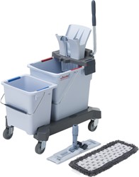 Vileda US Pro Double Startkit Emmer 25L,emmer 8L,pers,frame chassis,rMicrosp.Max vlakmop
