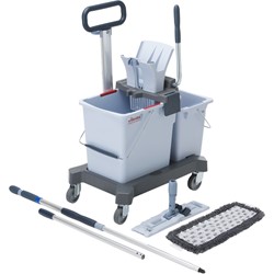 Vileda US Pro Ready to go kit Emmers 25L+8L,pers,frame,steel chassis,beugel,rMicros.vlakmop