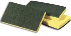 3M Scotch-Brite schuursponzen 74 alg.gebruik. geel/groen ^ 91x155x18mm. Doos 20 stuks