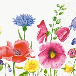 Duni tissue servet Flowy Meadow 210274^ 3lgs. 33x33cm Doos 10x50stuks
