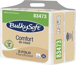 BulkySoft Z-vouw handdoek Comfort De-inked wit 83473 2lgs. 24x21cm Easybag 15x200st
