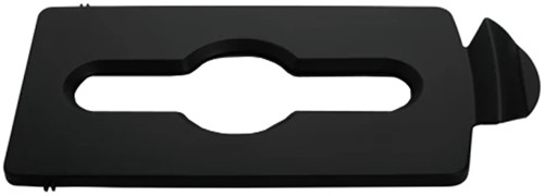 Rubbermaid gesloten deksel zwart t.b.v. Slim Jim^