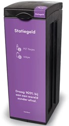 Bonton Original Statiegeld met Dichte Deksel paarse front 70L zwart paars PP 100% recyc
