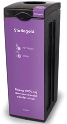 Bonton Original Statiegeld met Open Deksel 70L zwart paars PP 100% recyc