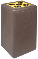 Brickbin Circulaire Bekerbak 65L bruin, geel gerecycled koffiedik Cups