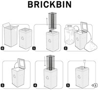 Brickbin Circulaire Bekerbak 65L bruin, geel gerecycled koffiedik Cups-3
