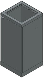 Bica 231 Afvalbak 120L antraciet gepoedercoat staal open