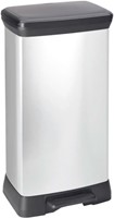 Curver Pedaalemmer Decobin 23+23L zilver, zwart Recycled Plastic Duo
