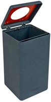 BrickBin Circulaire Afvalbak 65L grijs, oranje Aluminium Plastic-3