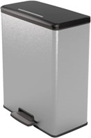 Curver Pedaalemmer Decobin 26+26L zilver, zwart Duo