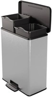 Curver Pedaalemmer Decobin 26+26L zilver, zwart Duo-2