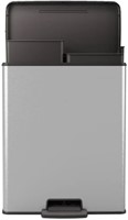 Curver Pedaalemmer Decobin 26+26L zilver, zwart Duo-3