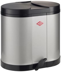 Wesco Eco-Double Bin 170 2x 15L zilver Staal Plastic