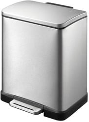 EKO E-Cube pedaalemmer 12L mat RVS RVS Plastic