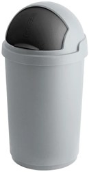 Curver Roll Bulletbin 50L zilver, zwart PP