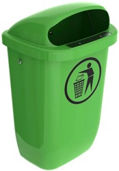 Afvalbak DIN-PK 50L lime groen HDPE