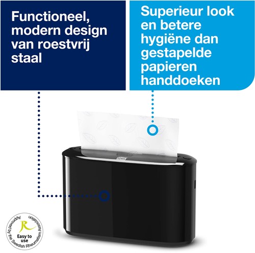 Tork Xpress handdoekdispenser H2 Elevation zwart 552208 multifold countertop-2