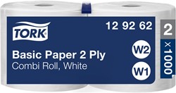 Tork poetspapier W1/W2 Universal wit 129262 2-laags 340m 2 rollen