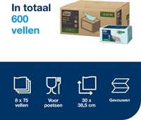 Tork Low-Lint Reinigingsdoek W8 Premium Turquoise – Pluisarm en Sterk – 190493-3