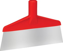 Vikan hygiene vloerschraper 26cm rood 29104 steelmodel RVS blad