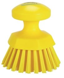 Vikan hygiene werkborstel Ø110mm geel hard 38856