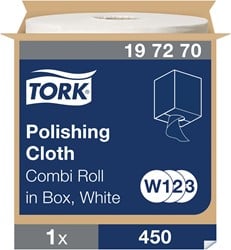 Tork Polishing poetsdoek W1/W2/W3 Premium wit 197270 1lgs. 152m 38x32cm Rol 450dk