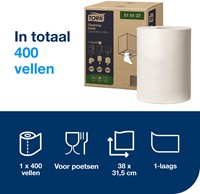 Tork Reinigingsdoek Wit W1/W2/W3 – Multifunctioneel en Sterk – 510137-3