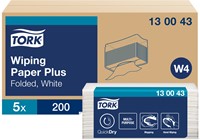 Tork Wiping poetspapier Plus W4 Premium wit 130043 2lgs. 32,4x38,5cm Pak 5x200dk