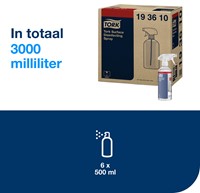 Tork desinfecterende spray voor oppervlakken 193610 Doos 6 sprayflacon x 500ml-3