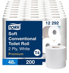 Tork Traditioneel Toiletpapier T4 Premium Soft Wit 2-laags 200 vel