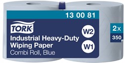 Tork Heavy Duty poetspapier W1/W2 Advanced blauw 130081 3lgs 119m.x23,5cm Pak 2x350vel