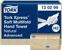 Tork Xpress handdoek H2 Advanced soft naturel 130299 2lgs. 21x24cm Pak 21x180 stuks-2