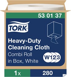 Tork Heavy-Duty Combi Rol Reinigingsdoek Wit W1/W2/W3 – 530137 – Extra Sterk en Absorberend