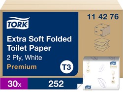 Tork gevouwen toiletpapier T3 Premium Xtrasoft wit 110276