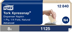 Tork Xpressnap dispenserservet N4 Advanced natural 12840 1lgs 21,3x33cm Doos 8x1125 st