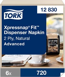 Tork Xpressnap dispenserservet Fit Advanced naturel 12830 2lgs.21,3xc16,5cm Doos 6x720st