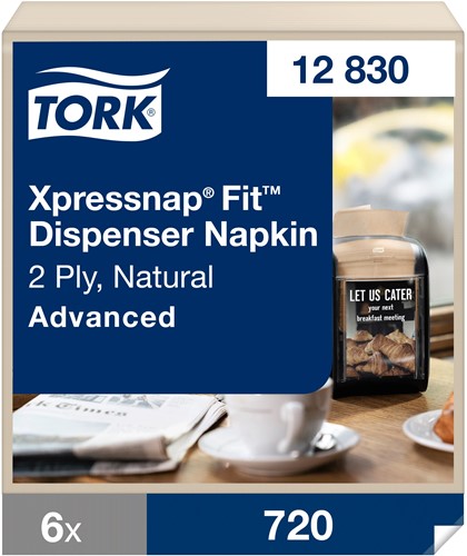 Tork Xpressnap dispenserservet Fit Advanced naturel 12830 2lgs.21,3xc16,5cm Doos 6x720st