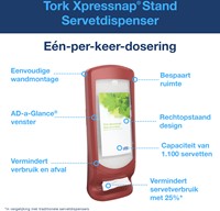 Tork Xpressnap Servetdispenser N4 Rood Staand Model 272212-2