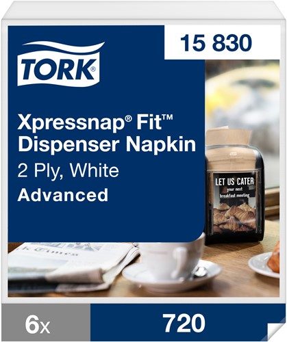 Tork Xpressnap Fit® Dispenserservet Wit N14 – Compact en Efficiënt – 15830