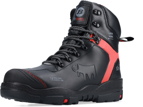 Bata V-schoen Mammoet Anchor Mt:36, zwart, hoog model Flexguard premium fit-2