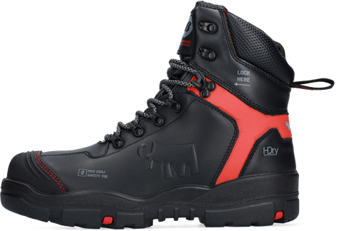 Bata V-schoen Mammoet Anchor Mt:36, zwart, hoog model Flexguard premium fit