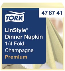 Tork LinStyle Dinnerservet Champagne 478741 – Doos 14x50 stuks