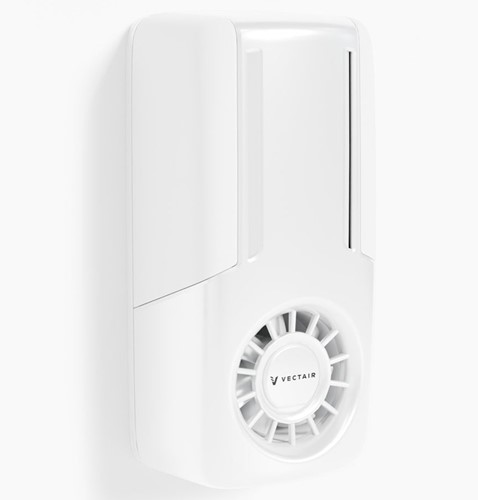 V-Air Flow luchtverfrisser dispenser wit Excl. vulling en 2 C-celbat.
